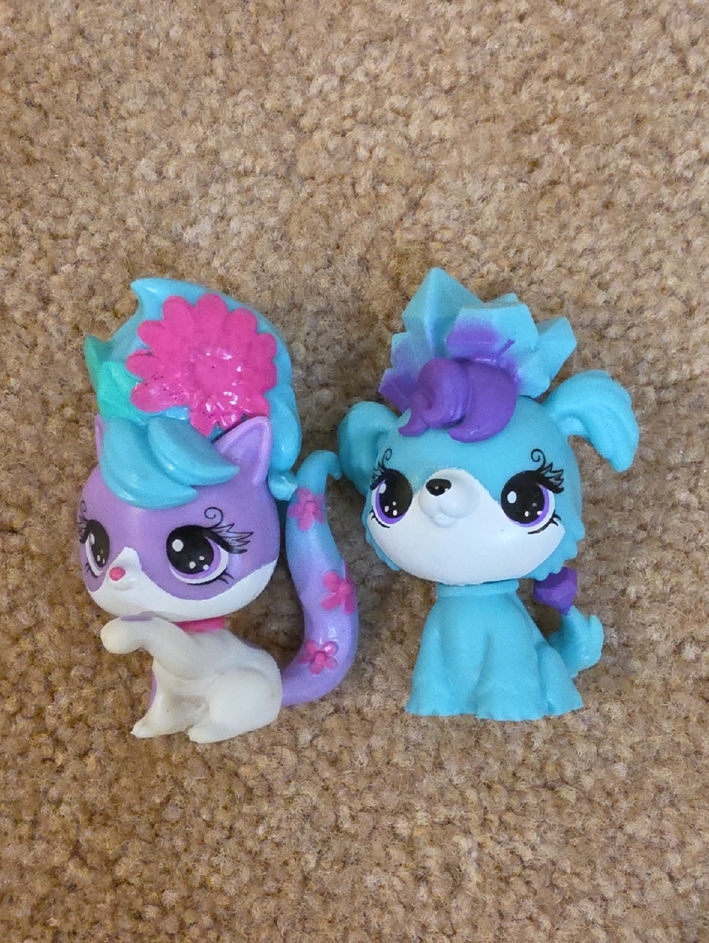 Cute Floral Friends Playset - Purple & Teal Collectible Figures